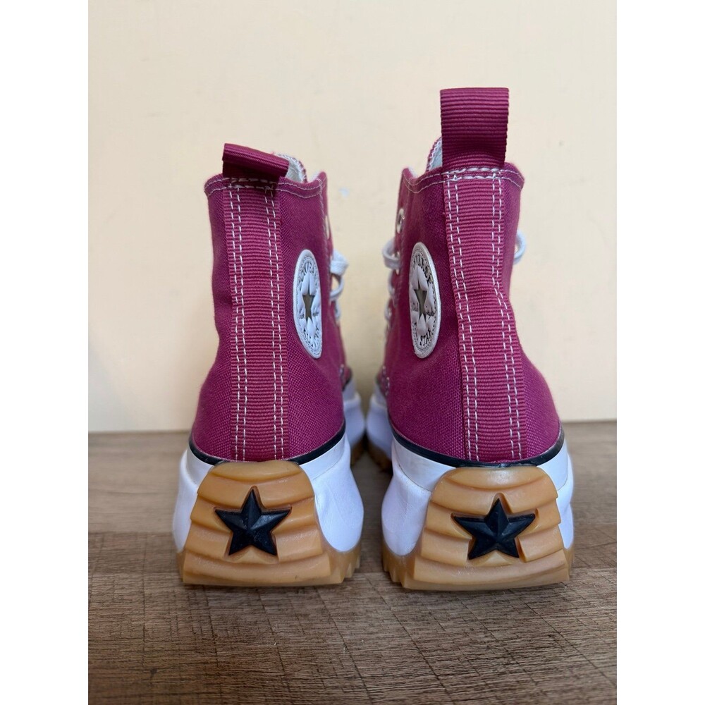 Converse Womens Run Star Hike Hi 172362C pink platform shoes size 7 Hibiscus/Bl - Picture 4 of 7